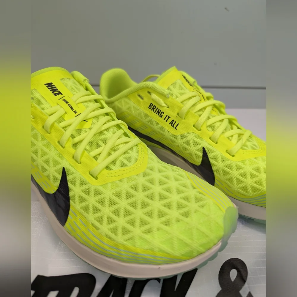 Nike Zoom Rival XC5 Volt Mint Foam Track Field Distance Spikes Shoes Men's 8.5